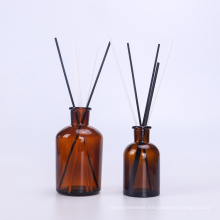 Nordic Amber Cork Stopper Aroma Essential Oil Bottle Non-fire Fragrance Reed Diffuser Bottles Brown Transparent Reagent Bottle